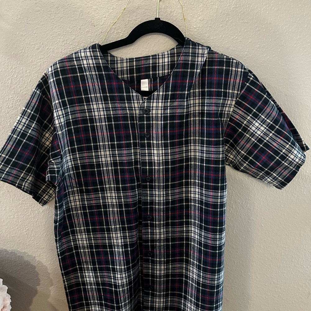 Plaid Button-Up Shirt